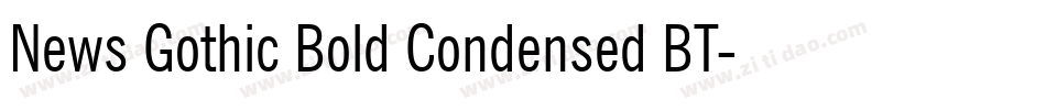 News Gothic Bold Condensed BT字体转换